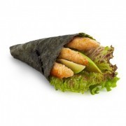 Temaki poulet pané avocat salade chili